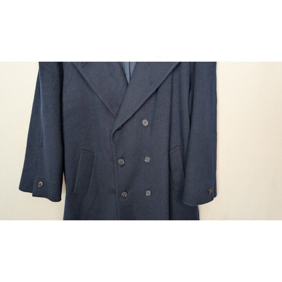 VTG 90s Worthington sz 14 Wool Long Overcoat Peacoat Jacket Midi Double Breasted - Picture 5 of 16